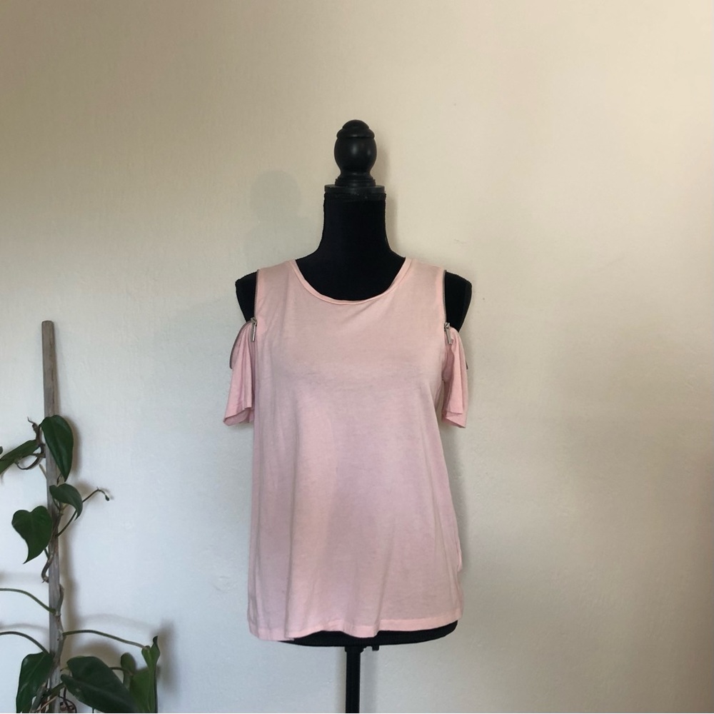 Michael Kors Pink Cold Shoulder Top